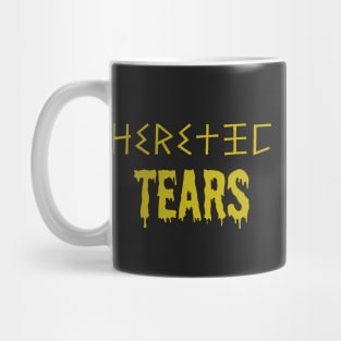 Heretic Tears Mug - Pus Yellow Text on Green Rot Mug